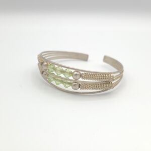 Chic Silver Green Bracelet